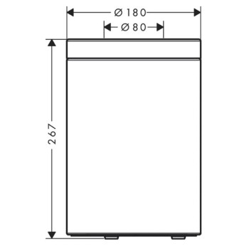 Atkritumu tvertne Axor Universal Circular 5 l, birstēts melns hroms 42872340