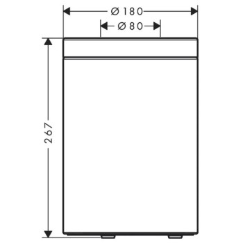 Atkritumu tvertne Axor Universal Circular 5 l, birstēts niķelis 42872820