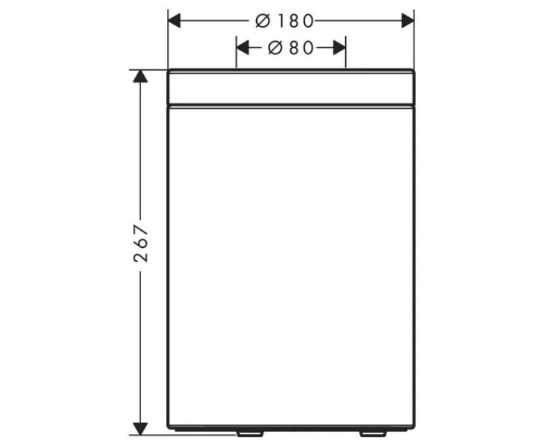 Atkritumu tvertne Axor Universal Circular 5 l, birstēts niķelis 42872820