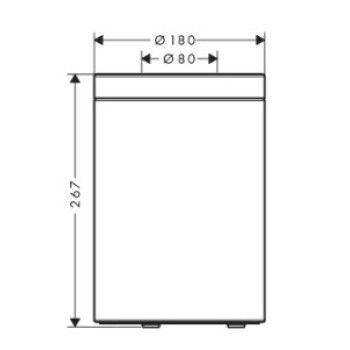Atkritumu tvertne Axor Universal Circular 5 l, hroms 42872000