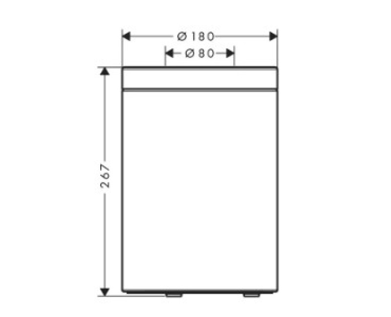 Atkritumu tvertne Axor Universal Circular 5 l, hroms 42872000