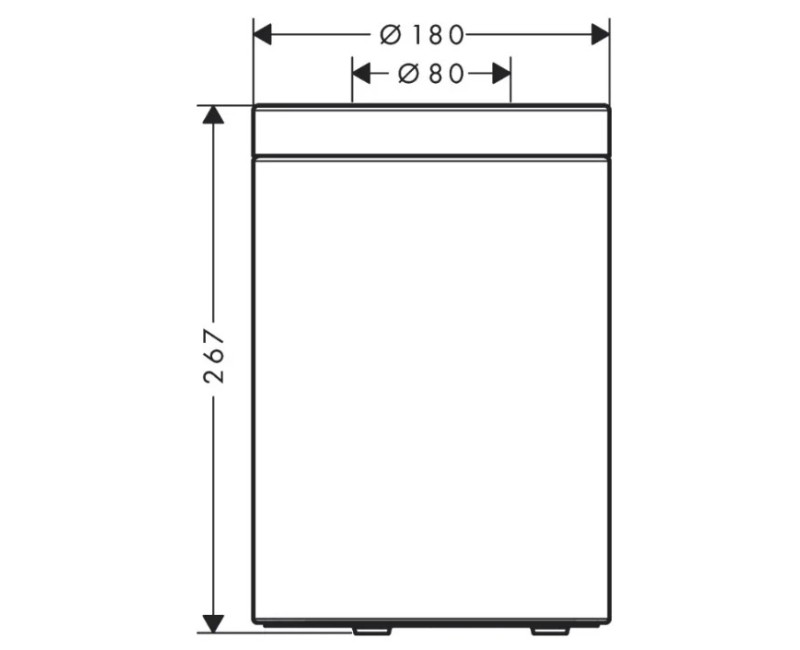 Atkritumu tvertne Axor Universal Circular 5 l, matēti melna 42872670