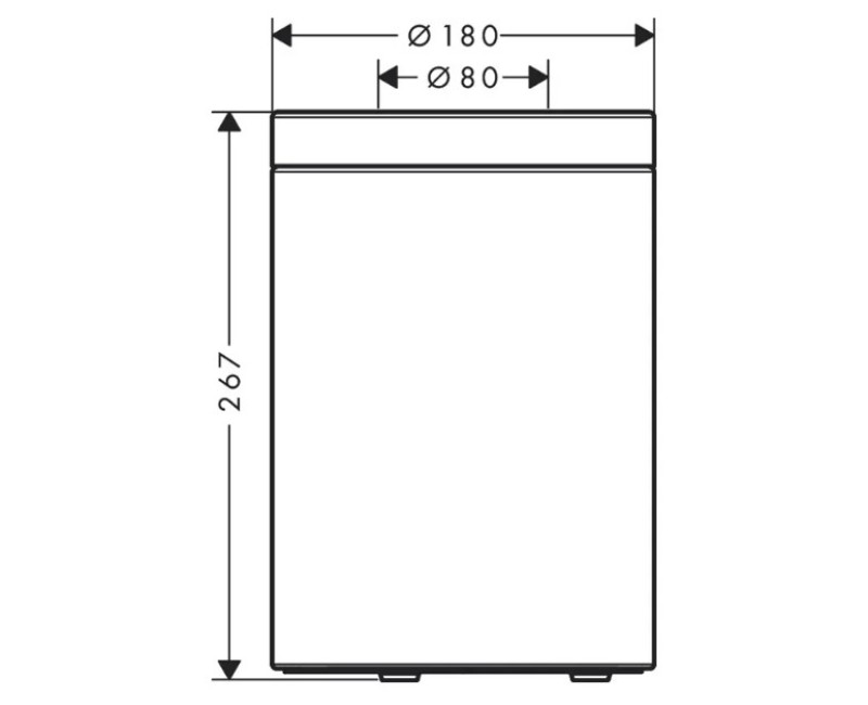 Atkritumu tvertne Axor Universal Circular 5 l, pulēta bronza 42872140