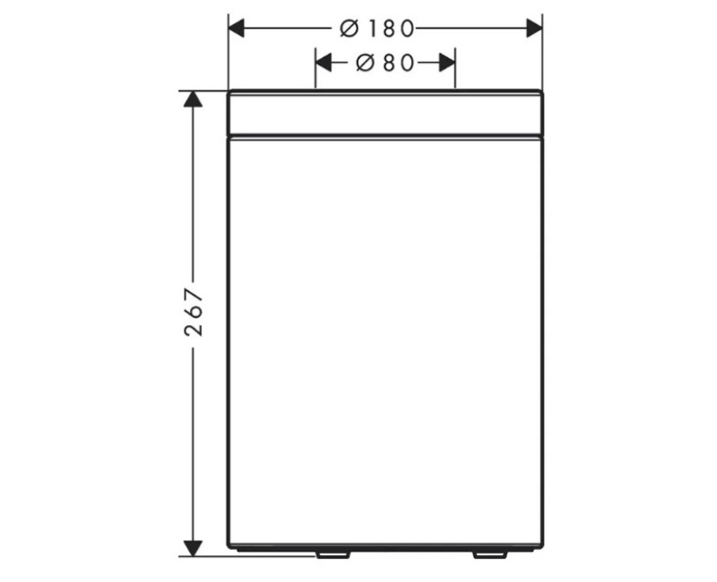 Atkritumu tvertne Axor Universal Circular 5 l, pulēta zelta krāsa 42872990