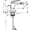 Bidē maisītājs AXOR Citterio C, birstēta bronza 49211140