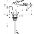 Bidē maisītājs AXOR Citterio C birstēts melns hroms 49210340