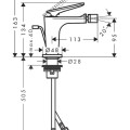 Bidē maisītājs AXOR Citterio C, birstēts melns hroms 49211340