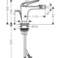 Bidē maisītājs AXOR Citterio C, birstēts niķelis 49210820