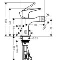 Bidē maisītājs AXOR Citterio E, hromēts 36121000
