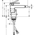 Bidē maisītājs AXOR Edge, hroms/dimanta griezums 46211000