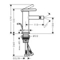 Bidē maisītājs AXOR One, EcoSmart, hroms 48210000