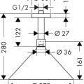 Dušas galva Axor 240 2jet, hroms 26022000