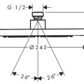 Dušas galva Axor 245, 1 strūkla, pulēts melns hroms 35380340