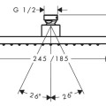 Dušas galva Axor 245/185, 1 strūkla, hroms 35373000