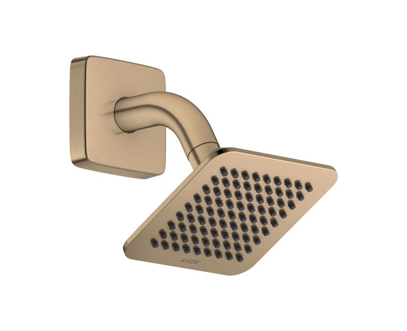 Dušas galva Axor Citterio C 12x12 cm, EcoSmart, pulēta bronza 28810140