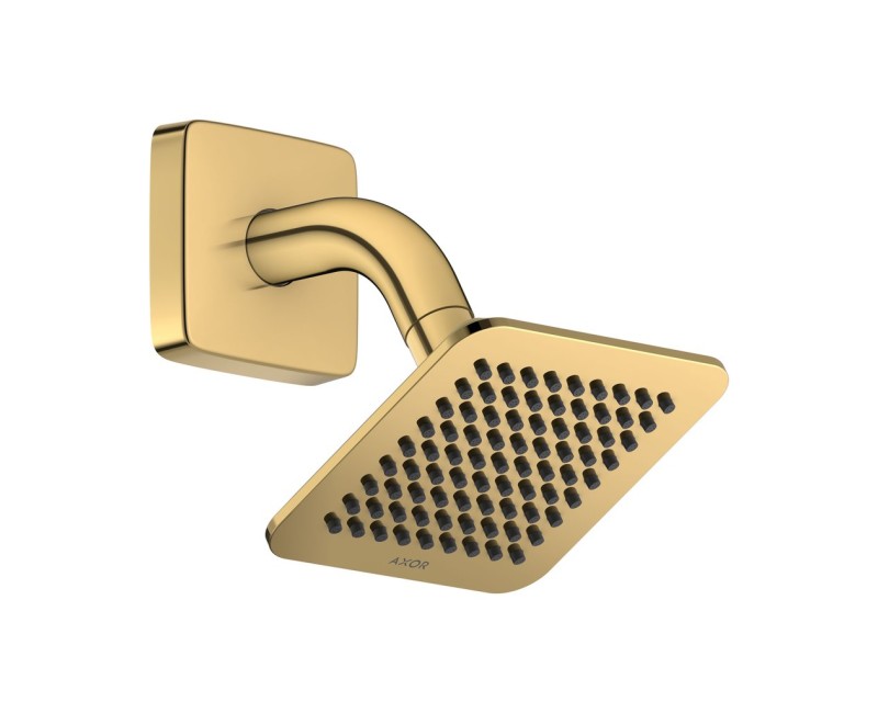 Dušas galva Axor Citterio C 12x12 cm, EcoSmart, pulēta zelta krāsa 28810990