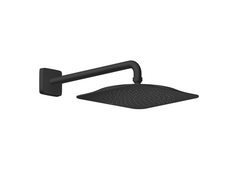 Dušas galva Axor Citterio C 27x27 cm, EcoSmart, matēti melna 28791670