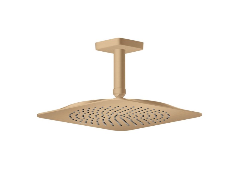 Dušas galva Axor Citterio C 27x27 cm, EcoSmart, pulēta bronza 28793140
