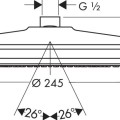 Dušas galva Axor Montreux, diametrs 25 cm, pulēts niķelis 28474820