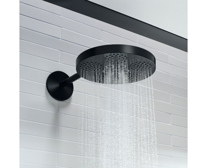 Dušas galva Axor One, diametrs 28 cm, 2 plūsmas veidi, matēti melna 48492670