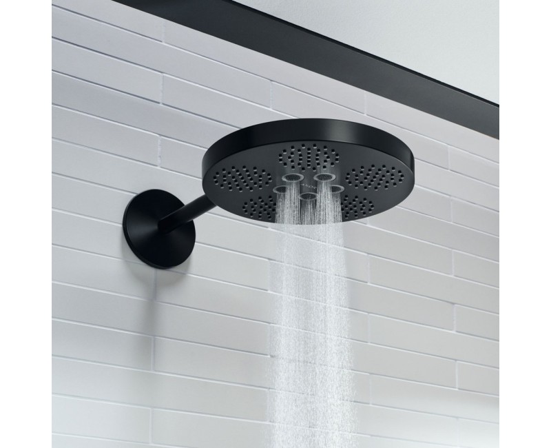 Dušas galva Axor One, diametrs 28 cm, 2 plūsmas veidi, matēti melna 48492670