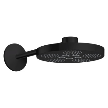 Dušas galva Axor One, diametrs 28 cm, 2 plūsmas veidi, matēti melna 48492670