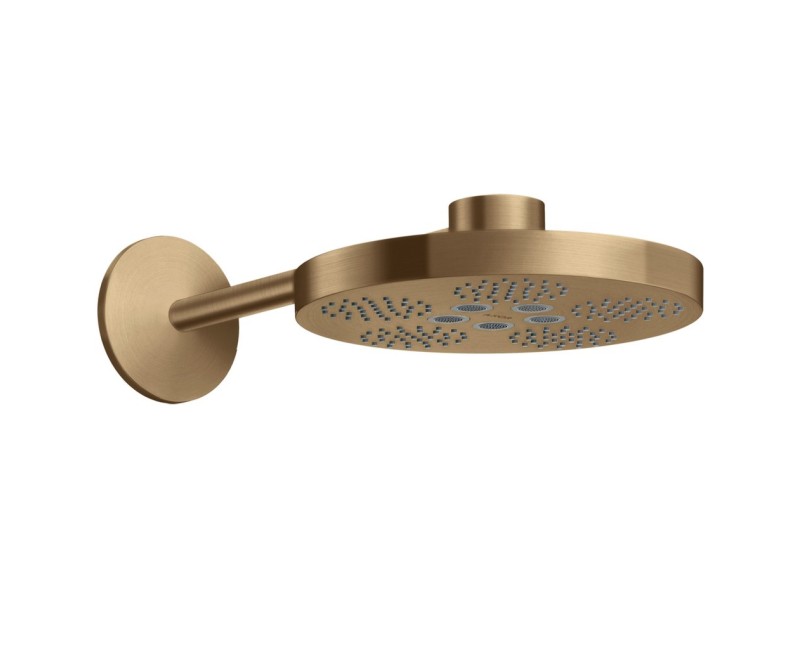 Dušas galva Axor One, diametrs 28 cm, 2 plūsmas veidi, pulēta bronza 48492140