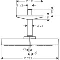 Dušas galva Axor One, diametrs 28 cm, hroms 48493000