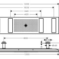 Dušas galva Axor ShowerSolutions, 120x30 cm, 4 plūsmas režīmi, LED apgaismojums, hroms 12427000
