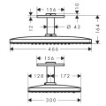 Dušas galva Axor ShowerSolutions, 47x30 cm, 2 plūsmas režīmi, hroms 35279000