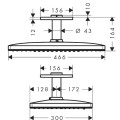 Dušas galva Axor ShowerSolutions, 47x30 cm, 2 plūsmas režīmi, hroms 35279000