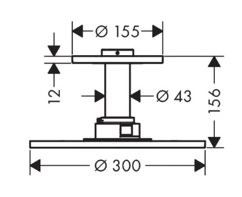 Dušas galva Axor ShowerSolutions, diametrs 30 cm, 2 plūsmas veidi, pulēts niķelis 35304820
