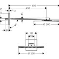 Dušas galva Axor ShowerSolutions, diametrs 30 cm, pulēta bronza 35300140
