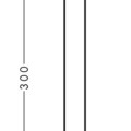 Dušas galvas turētājs Axor, 30 cm, birstēts melns hroms 26966340
