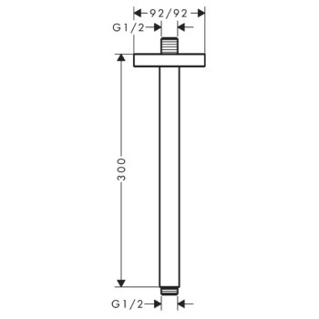 Dušas galvas turētājs Axor, 30 cm, hroms 26438000