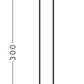 Dušas galvas turētājs Axor, 30 cm, matēti melna 26433670