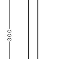 Dušas galvas turētājs Axor, 30 cm, matēti melna 26966670