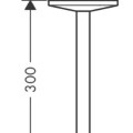 Dušas galvas turētājs Axor One, 30 cm, pulēts misiņš 48495950
