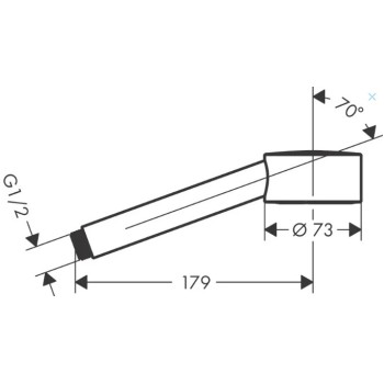 Dušas klausule Axor One, hroms 48651000