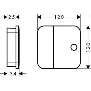 Dušas maisītājs AXOR One Termostata iebūvējams, hroms 45711000