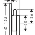 Dušas maisītājs AXOR One Iebūvējamais, pulēts misiņš