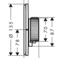 Dušas maisītājs AXOR ShowerSelect ID ar termostatu iebūvējams, HighFlow, birstēts melns hroms