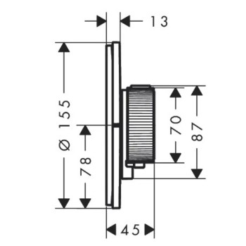 Dušas maisītājs AXOR ShowerSelect ID ar termostatu iebūvējams, HighFlow, birstēts melns hroms 36759340
