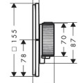 Dušas maisītājs AXOR ShowerSelect ID ar termostatu iebūvējams, HighFlow, birstēts melns hroms