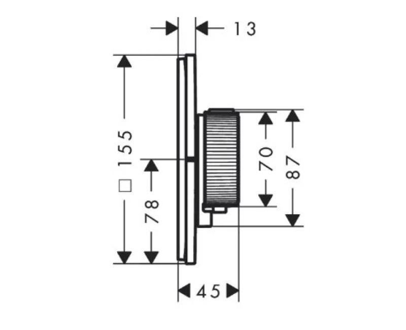 Dušas maisītājs AXOR ShowerSelect ID ar termostatu iebūvējams, HighFlow, birstēts melns hroms