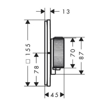 Dušas maisītājs AXOR ShowerSelect ID ar termostatu iebūvējams, HighFlow, birstēts melns hroms 36775340