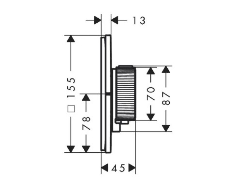 Dušas maisītājs AXOR ShowerSelect ID ar termostatu iebūvējams, HighFlow, birstēts melns hroms