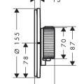 Dušas maisītājs AXOR ShowerSelect ID ar termostatu iebūvējams, HighFlow, birstēts melns hroms