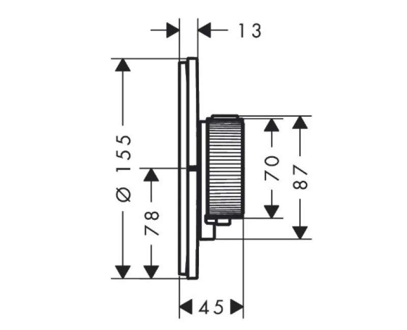 Dušas maisītājs AXOR ShowerSelect ID ar termostatu iebūvējams, HighFlow, birstēts melns hroms