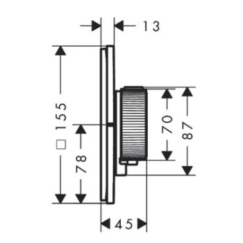 Dušas maisītājs AXOR ShowerSelect ID ar termostatu iebūvējams, HighFlow, birstēts melns hroms 36777340